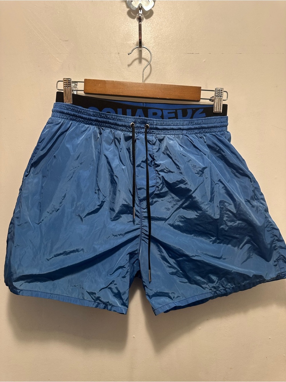 Dsquared2 Blue Swim Shorts Size 48 Made in Italy Nylon Swim Trunks